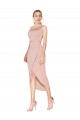 Knee Length Sleeveless Stretch Crepe Mauve Mermaid Prom Dress Canada Online
