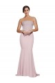 Sweep Train Sleeveless Stretch Crepe Mauve Sheath Low Back Prom Dress Canada Online