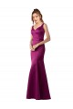 Long Sleeveless Satin Merlot Sheath Black Tie Prom Dress Canada Online