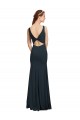 Long Sleeveless Stretch Crepe Black Bateau Neck Mermaid Prom Dress Canada Online