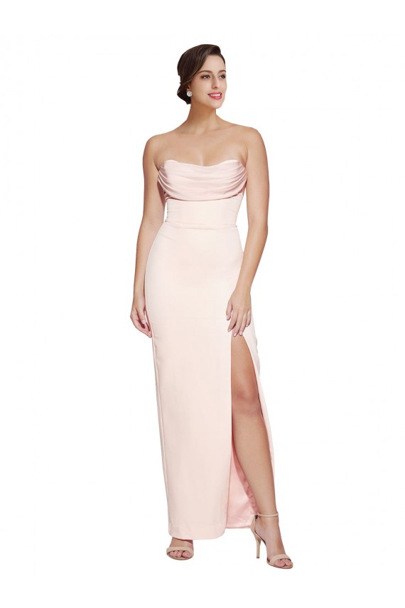 Long Sleeveless Stretch Satin Mermaid Prom Dress Canada Online