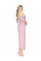 Knee Length Cold Shoulder Soft Chiffon Primrose Mermaid Prom Dress Canada Online