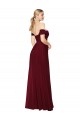 Long Sleeveless Soft Chiffon Burgundy Mermaid Prom Dress Canada Online