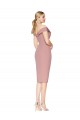 Knee Length Sleeveless Stretch Crepe Dusty Pink Mermaid Black Tie Prom Dress Canada Online