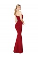 Long Sleeveless Stretch Crepe Burgundy Mermaid Prom Dress Canada Online