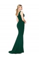 Long Sleeveless Stretch Crepe Midnight Green Mermaid Prom Dress Canada Online