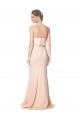 Long Sleeveless Stretch Crepe Nude Mermaid Black Tie Prom Dress Canada Online