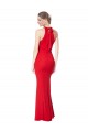Long Sleeveless Stretch Crepe Red Mermaid Prom Dress Canada Online