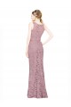 Long Sleeveless Lace Mermaid Prom Dress Canada Online