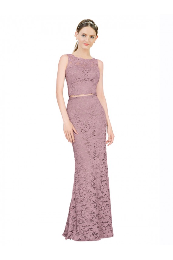 Long Sleeveless Lace Mermaid Prom Dress Canada Online