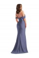 Long Sleeveless Silky Satin French Blue Mermaid Black Tie Plus Size Prom Dress Canada Online