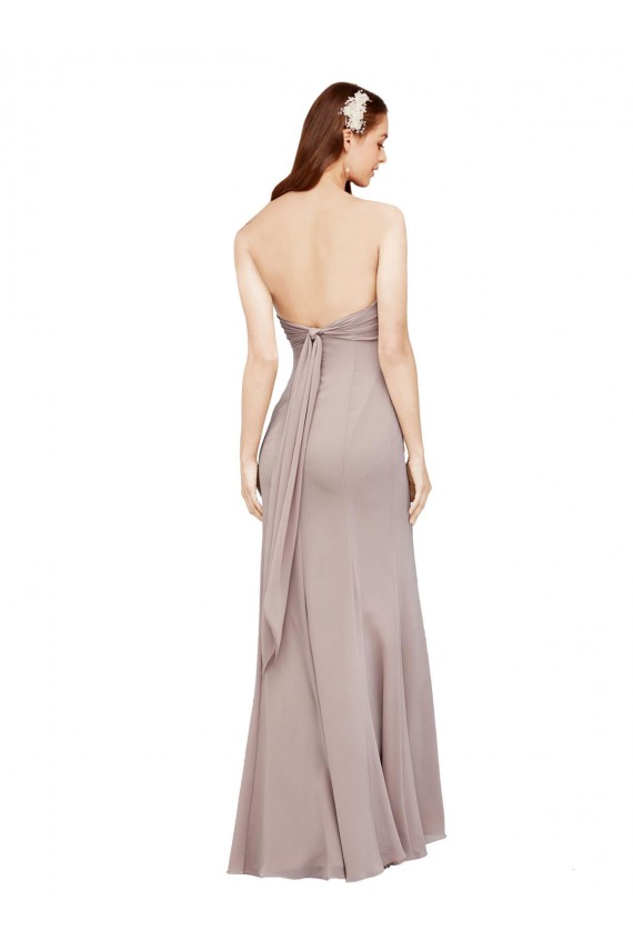 Long Sleeveless Soft Chiffon Black Mermaid Prom Dress Canada Online