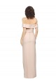 Long Sleeveless Stretch Crepe Nude Off the Shoulder Mermaid Prom Dress Canada Online