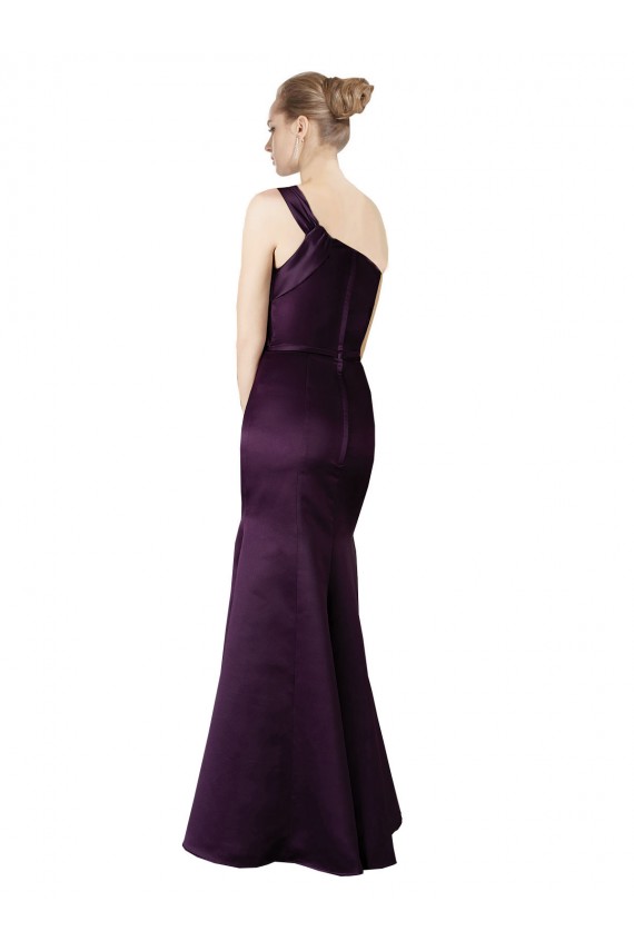 Long Sleeveless Satin Grape Mermaid Prom Dress Canada Online