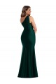 Long Sleeveless Silky Satin Ever Green Mermaid Plus Size Formal Prom Dress Canada Online