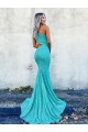 Sweep Train Sleeveless Velvet Sequin Mermaid Prom Dress Canada Online
