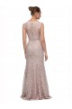 Long Sleeveless Lace Illusion Neck Mermaid Prom Dress Canada Online
