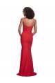 Long Sleeveless Stretch Crepe Red Mermaid Spaghetti Straps Prom Dress Canada Online