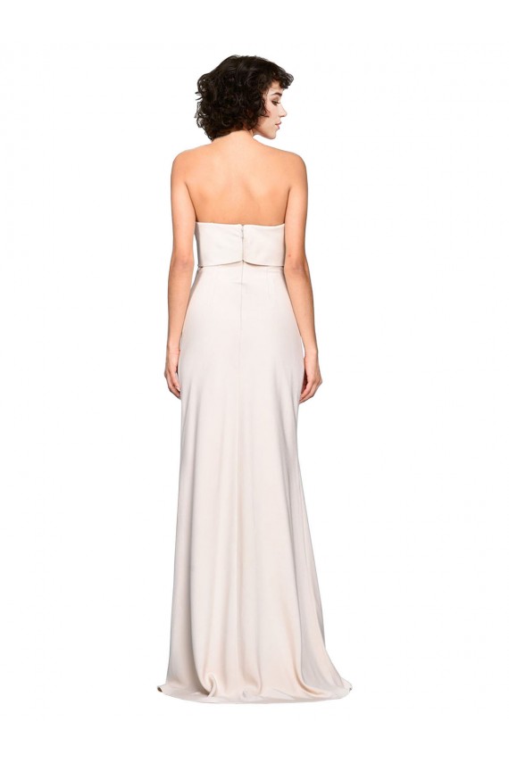 Long Sleeveless Stretch Crepe Mermaid Prom Dress Canada Online