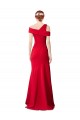 Long Stretch Crepe Red Mermaid Prom Dress Canada Online