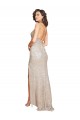 Long Sleeveless Sequin & Sparkling Sequin Champagne Mermaid Black Tie Prom Dress Canada Online