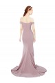 Sweep Train Sleeveless Stretch Crepe Dusty Pink Mermaid Prom Dress Canada Online
