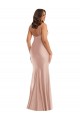 Long Sleeveless Silky Satin Dusty Pink Mermaid Plus Size Formal Prom Dress Canada Online