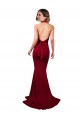 Long Sleeveless Spandex Burgundy Mermaid Prom Dress Canada Online