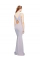 Long Sleeveless Stretch Crepe Arctic Lilac Mermaid Prom Dress Canada Online