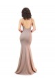 Long Sleeveless Stretch Crepe Dusty Pink Mermaid Black Tie Prom Dress Canada Online