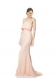 Long Sleeveless Stretch Crepe Nude Mermaid Black Tie Prom Dress Canada Online