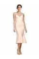 Midi Length Sleeveless Stretch Crepe Nude Sheath Prom Dress Canada Online