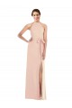 Long Sleeveless Stretch Crepe Nude Trumpet Open Back Prom Dress Canada Online