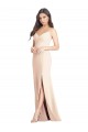Long Sleeveless Stretch Crepe Nude Trumpet Prom Dress Canada Online
