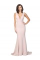 Sweep Train Sleeveless Stretch Crepe Pink Sheath Black Tie Prom Dress Canada Online
