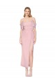 Knee Length Cold Shoulder Soft Chiffon Primrose Mermaid Prom Dress Canada Online
