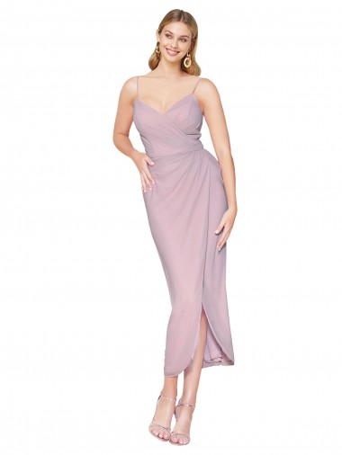 Knee Length Sleeveless Soft Chiffon Primrose Mermaid High Low Prom Dress Canada Online