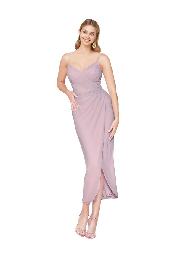 Knee Length Sleeveless Soft Chiffon Primrose Mermaid High Low Prom Dress Canada Online
