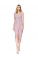 Cocktail Length Sleeveless Soft Chiffon Primrose V-Neck Mermaid High Low Prom Dress Canada Online
