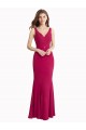 Long Sleeveless Soft Chiffon Red Mermaid Prom Dress Canada Online