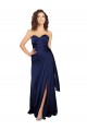 Long Sleeveless Silk like Satin Sapphire A-Line Prom Dress Canada Online