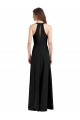 Long Sleeveless Stretch Crepe Black Halter Neck Sheath Prom Dress Canada Online