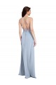 Long Sleeveless Stretch Crepe Light Sky Blue Sheath Open Back Prom Dress Canada Online