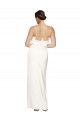 Long Sleeveless Stretch Satin Ivory Sheath Prom Dress Canada Online