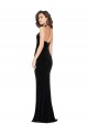 Long Sleeveless Stretch Velvet Black Sheath Low Back Prom Dress Canada Online