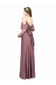 Long Cold Shoulder Silky Satin Sheath Prom Dress Canada Online