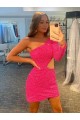 Short Long Sleeves Velvet Sequin Sheath Prom Dresses Canada Online