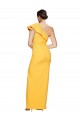 Long Sleeveless Stretch Crepe Saffron Sheath Prom Dress Canada Online