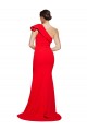 Sweep Train Sleeveless Stretch Crepe Red Sheath Prom Dress Canada Online