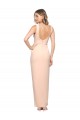 Long Sleeveless Stretch Crepe Nude Square Neck Sheath Prom Dress Canada Online